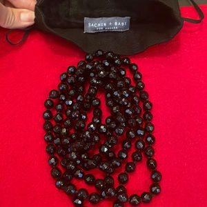 Gorgeous black beaded necklace